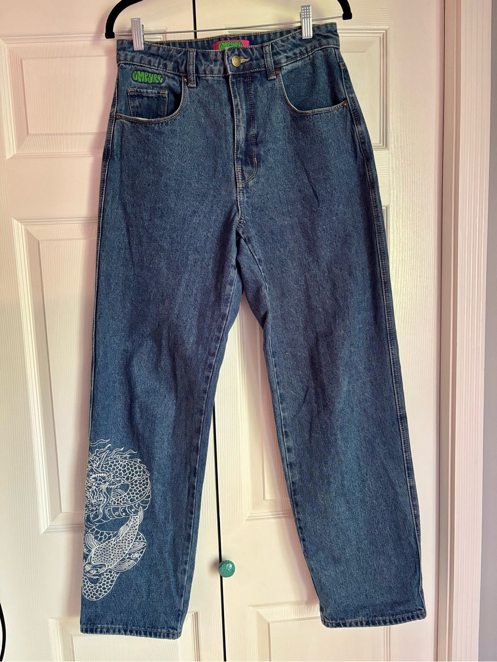 Empyre Tori Dragon Embroidery skate jeans size 6